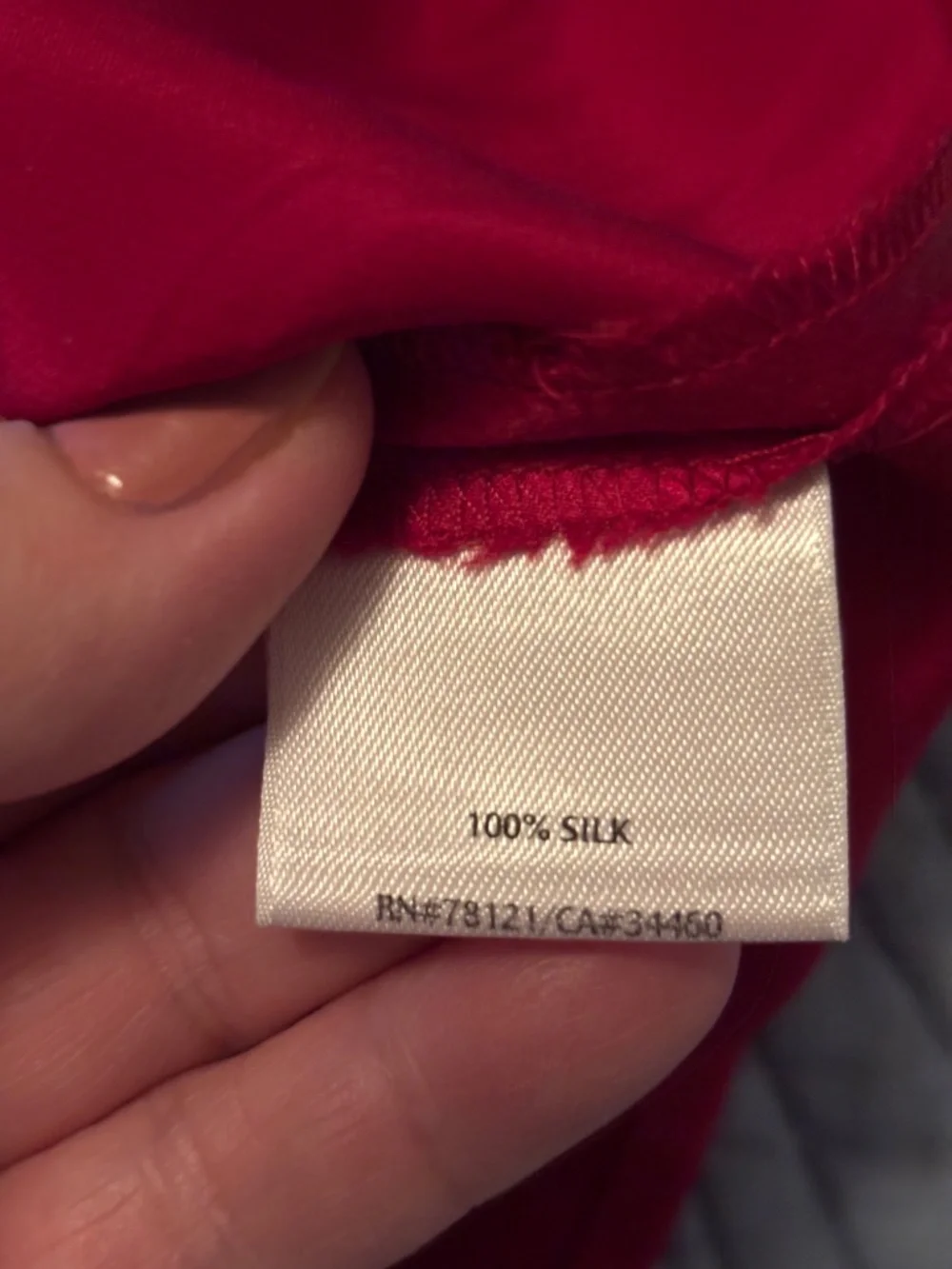 Red Silk Tank Top - Picture 4 of 5